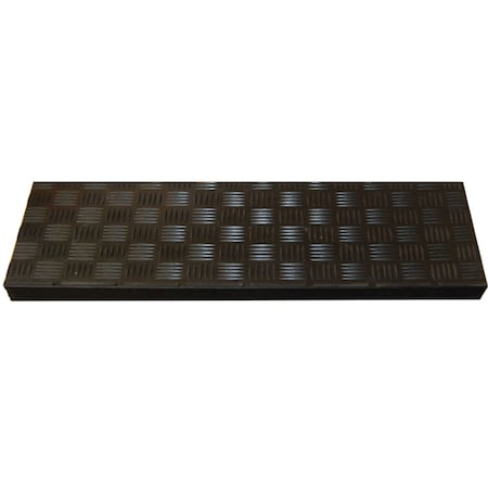 24 In. W X 9 In. L Black Rubber Stair Tread